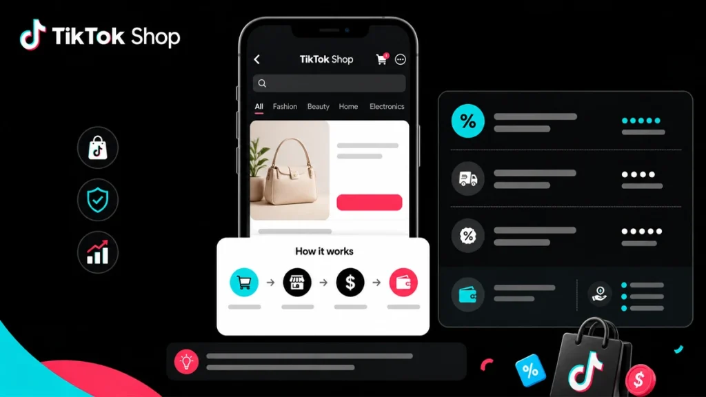 ilustrasi gambar tiktok shop platform