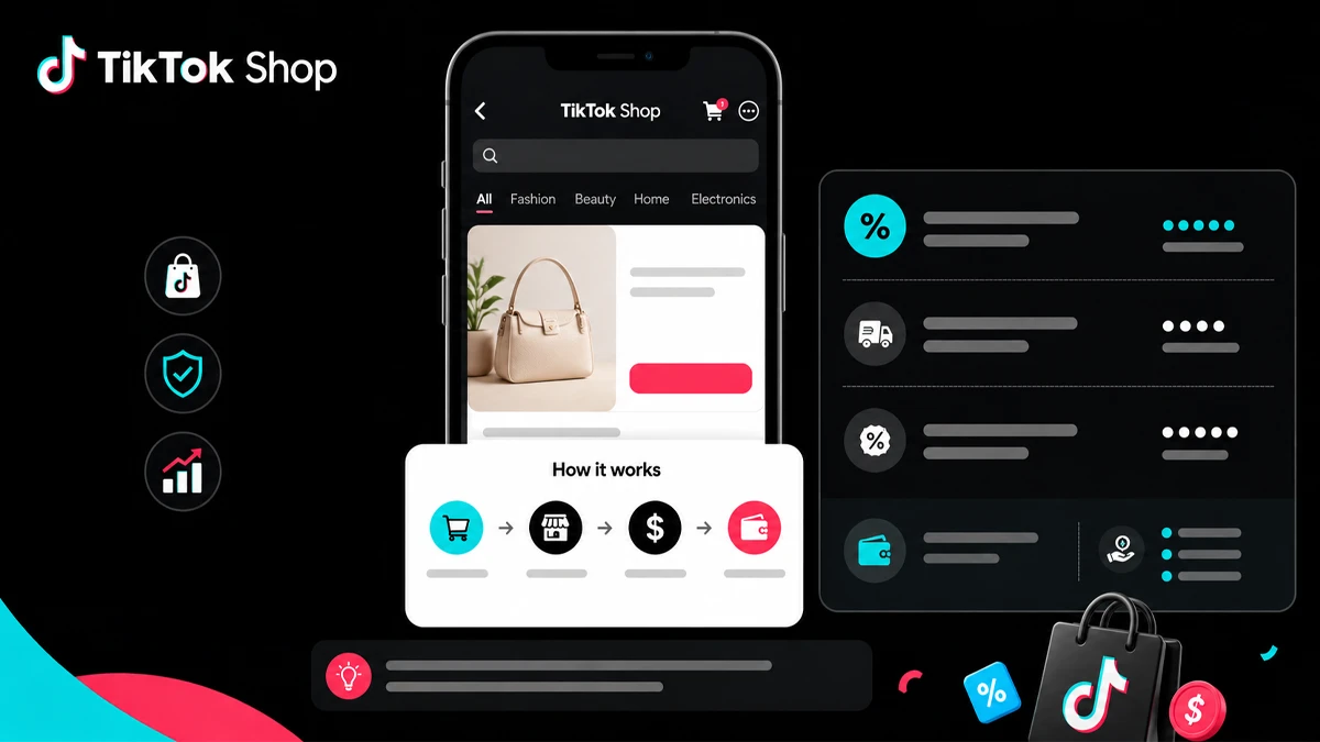ilustrasi gambar tiktok shop platform