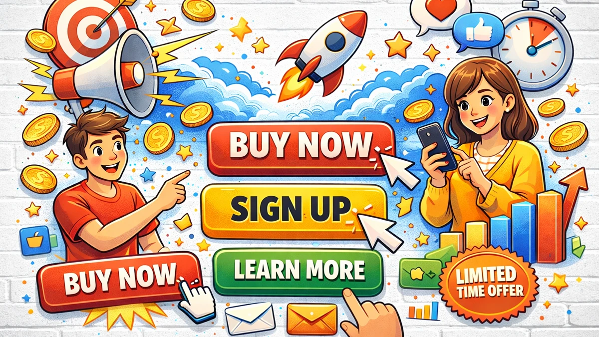 ilustrasi gambar call to action