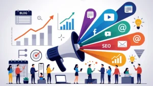 ilustrasi gambar content marketing