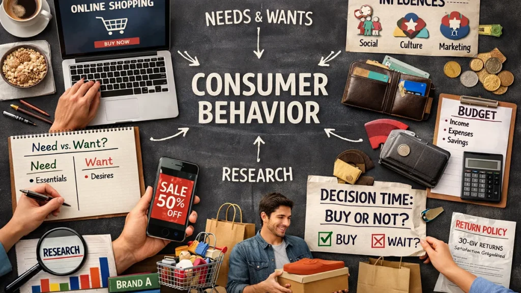 gambar ilustrasi perilaku konsumen