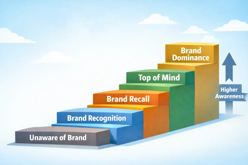 gambar level brand awareness